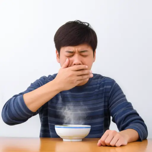 昨晚我喝汤时烫伤了舌头。