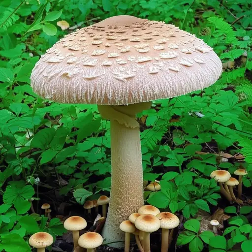 这个蘑菇很大。