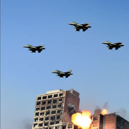 空军轰炸了敌人的总部。