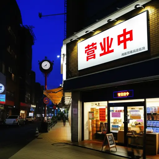 商店一直开到晚上八点。