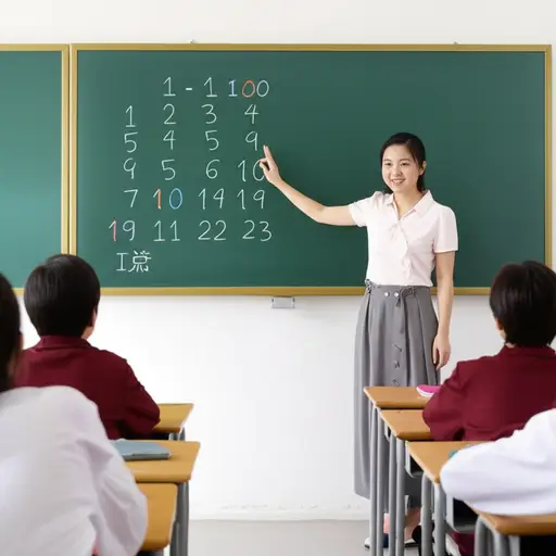 老师让我们用英语从一数到一百。