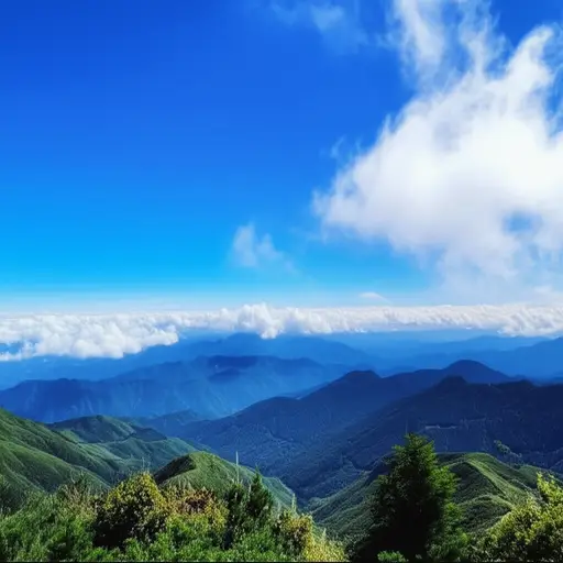 从山顶看风景非常棒。