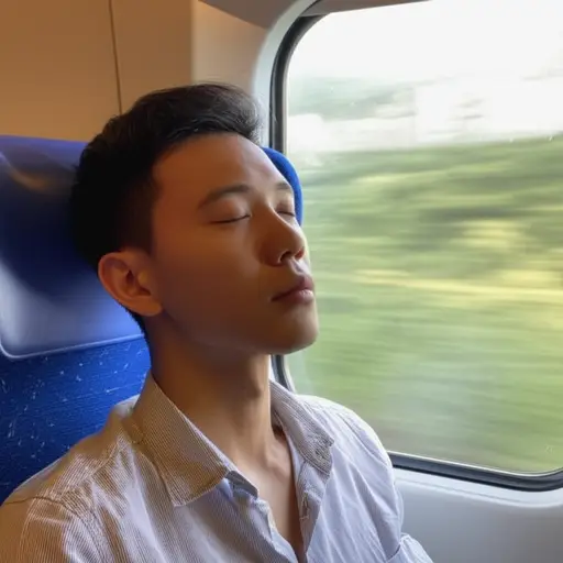 他在整个旅程中都在睡觉。