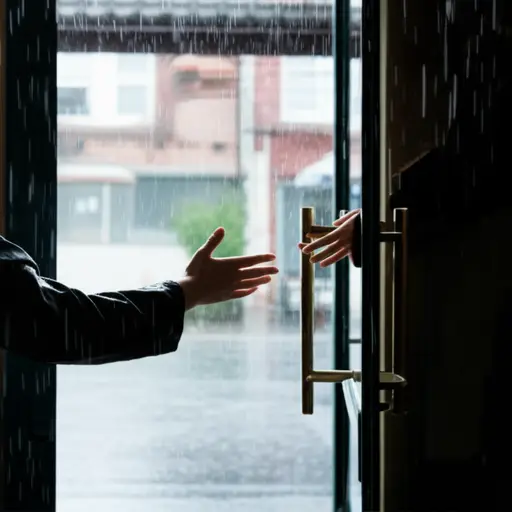 下雨了，快进来！