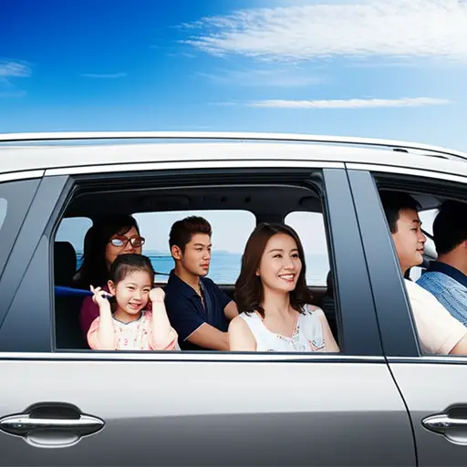 他们正开车去海边度假。