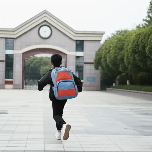 我上学总是迟到。