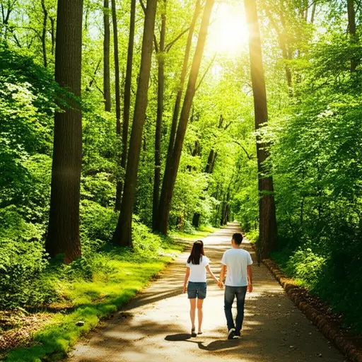 我们喜欢在周末去森林里散步。