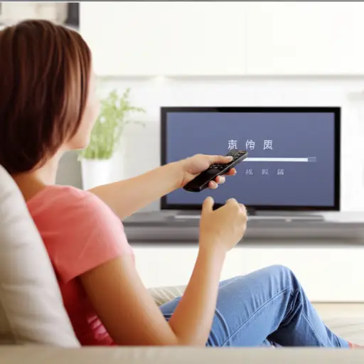 她降低了电视的音量，以免打扰别人。