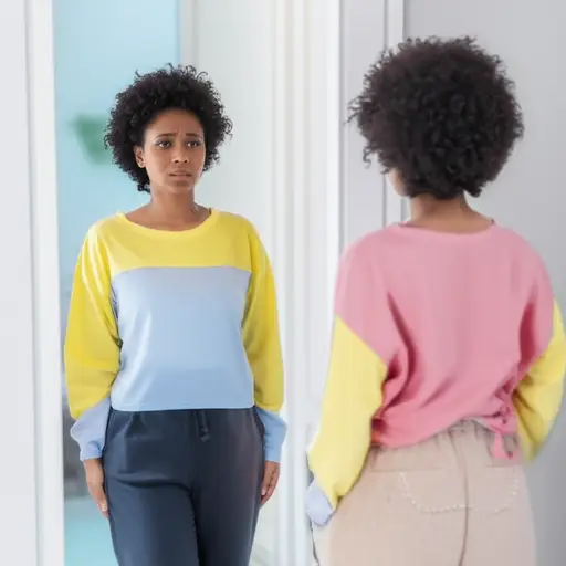 那个颜色和你衣服的其他部分不搭。