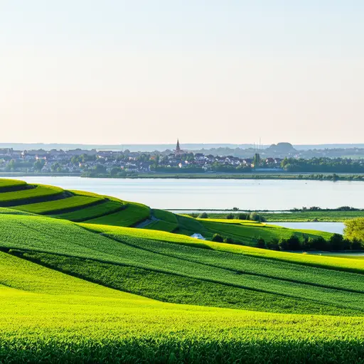 村庄地处宁静，几分钟可达一个安全的湖泊，一小时可达一座美丽的小镇。