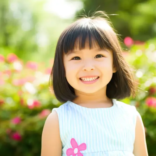 我妹妹是个快乐的孩子。