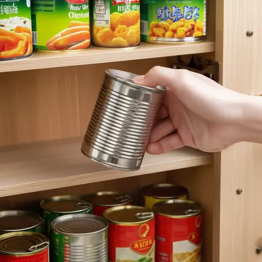 我把罐头放回柜子里。