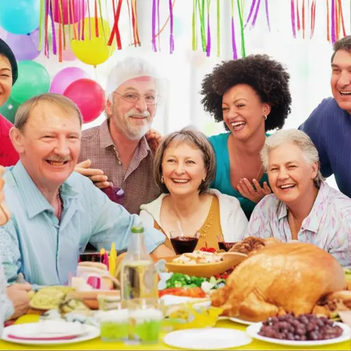 有一个为朋友和亲戚举办的聚会。