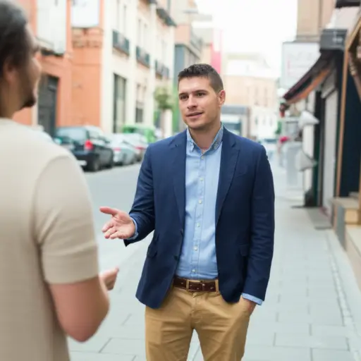 他问我是否有零钱。