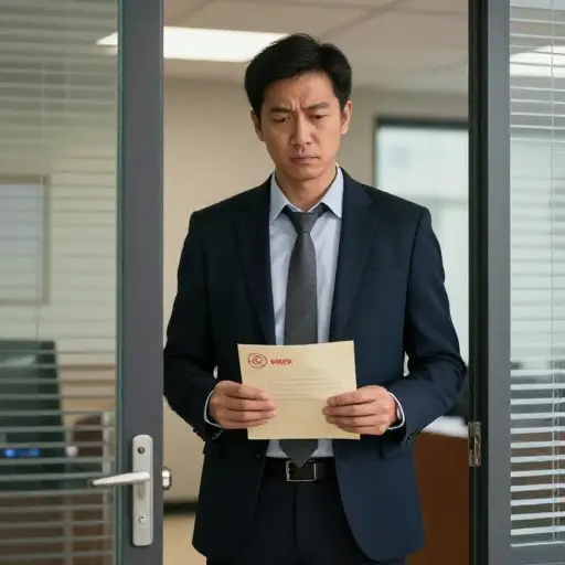 公司给他寄了一封正式的解雇信。