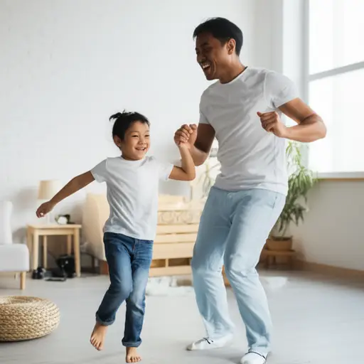 我和爸爸跳了一支舞。