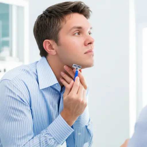 我哥哥每天上班前都会刮胡子。