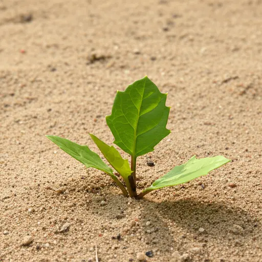 这种植物在沙质土壤中生长得很好。