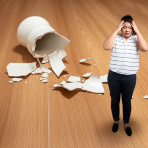 哦，该死！我把花瓶打碎了。