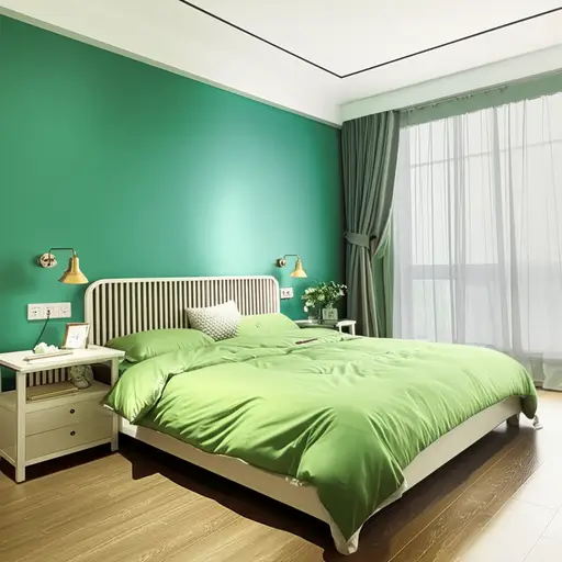 我打算用绿色来装饰我的卧室。