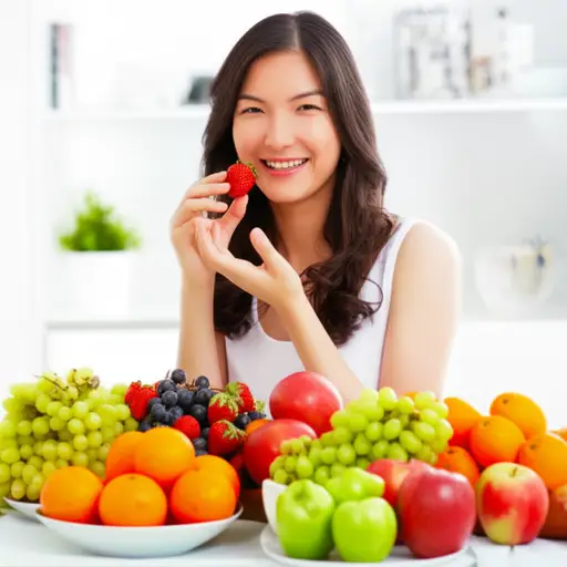 她吃很多水果。