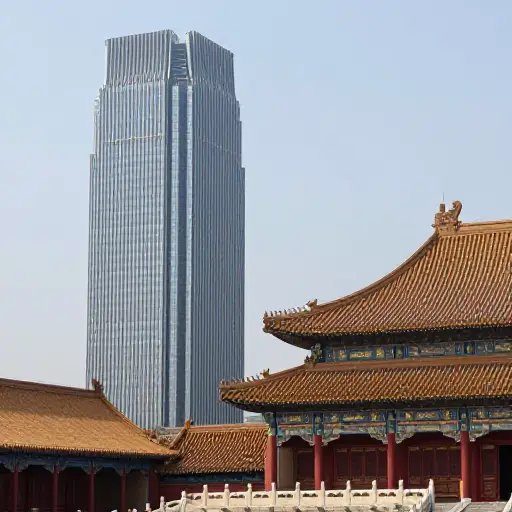 这些现代建筑在风格上与古代建筑极为相似。