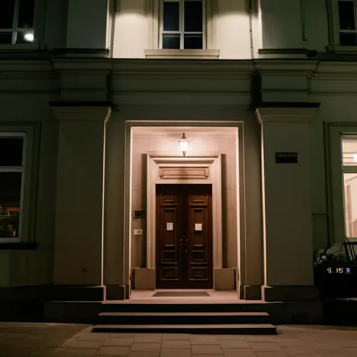 让我们晚上9点15分在前门见面。