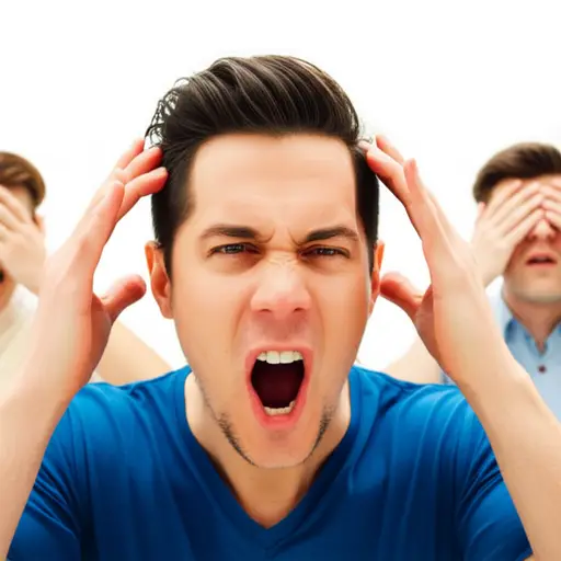 他的声音很大。