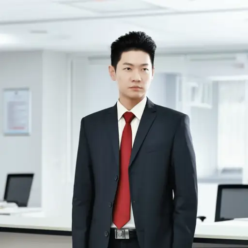 他上班总是穿夹克打领带。