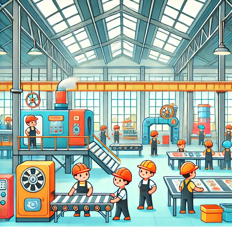 你爸爸在哪里工作？他在工厂工作。