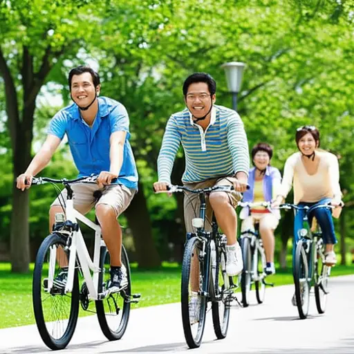 我们大多数周末都去骑自行车。