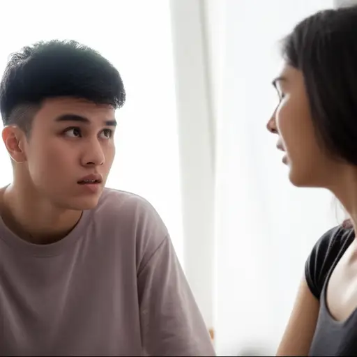 "他说他从没看过电影。" "（你）在（开玩笑）吧！这怎么可能？"