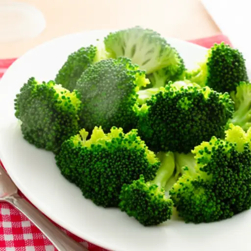 蒸西兰花是一道健康的配菜。