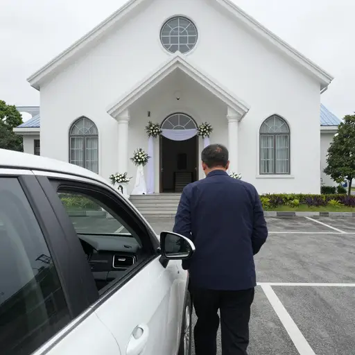 他旅行了100英里去参加婚礼。