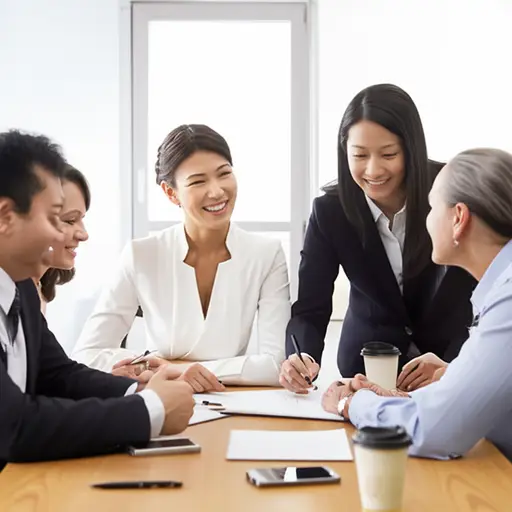 她与她的新团队建立了良好的工作关系。