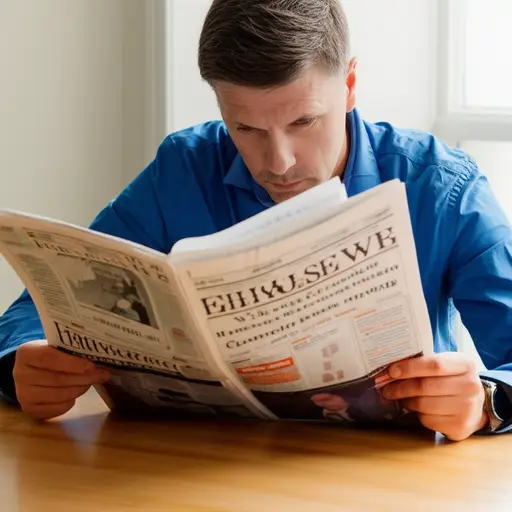 我在当地报纸上看到一则通知。