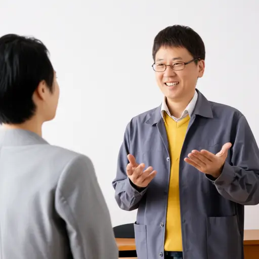 他总是很亲切地回答我的问题。