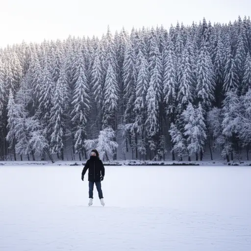 我喜欢在冬天去滑冰。