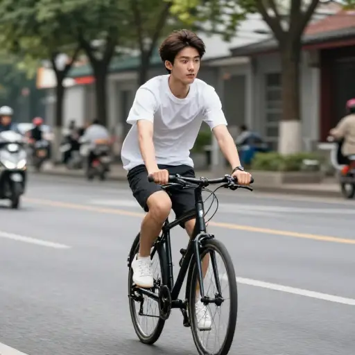 我尽可能快地骑自行车回家。