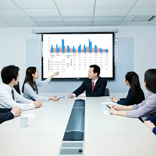 他在会议期间电子展示了图表。