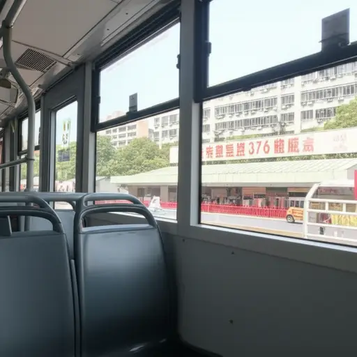 我乘坐 376 路公交车去市场。