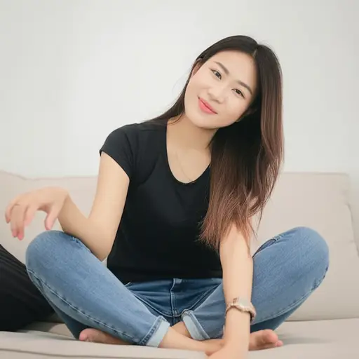 她喜欢在周末穿休闲服装。