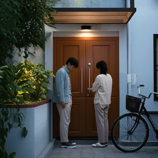 我们回到家非常累，但门关着，我父母不在那里。