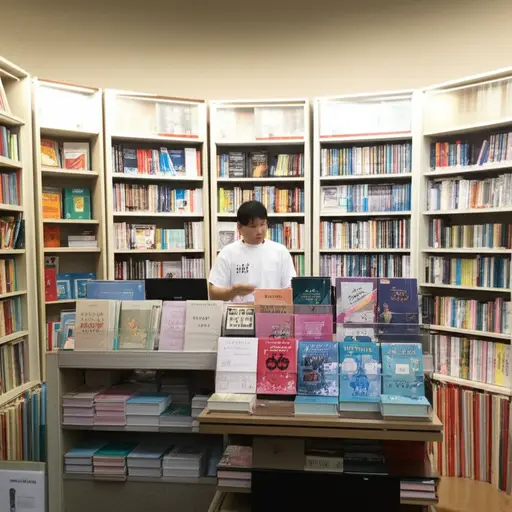 我哥哥在一家书店做店员。