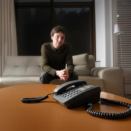 大约晚上八点，我正在客厅安静地看电视，这时电话响了。