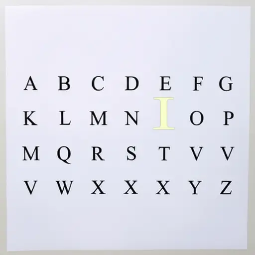 字母表的第九个字母是 I。