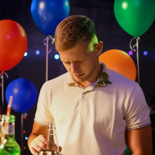 他为在派对上的不良行为道歉。