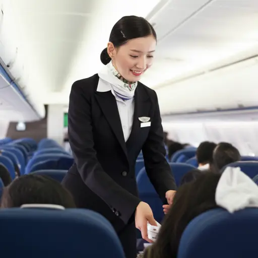 飞行期间，客舱机组人员非常专业。