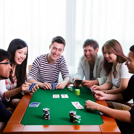 我们有时在周末打牌。