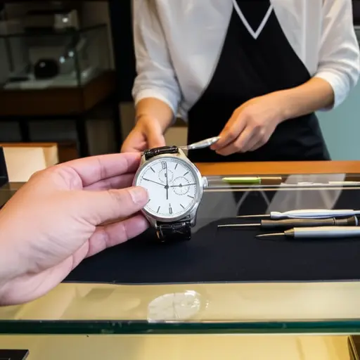 他把手表送到珠宝商那里修理。